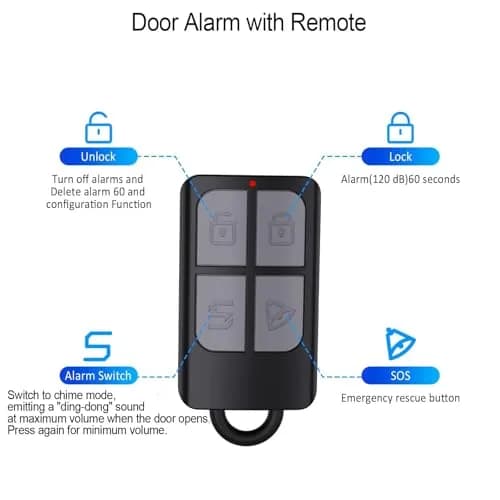 METAK Wireless Door and Window Alarm 2-Pack | 120dB Loud Alert with Remote Control thumbnail 4