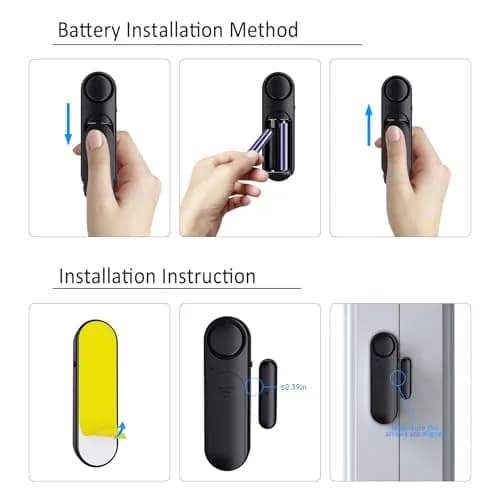 METAK Wireless Door and Window Alarm 2-Pack | 120dB Loud Alert with Remote Control thumbnail 7