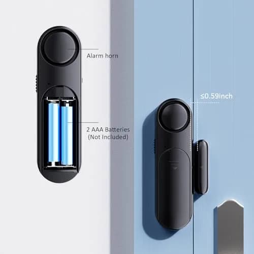 METAK Wireless Door and Window Alarm 2-Pack | 120dB Loud Alert with Remote Control thumbnail 3