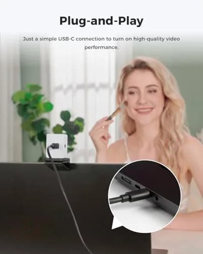OBSBOT Meet 2-4K Webcam for PC with 1/2" Sensor, AI Framing & Autofocus | 4K Clarity, AI Features, Compact Design thumbnail 5
