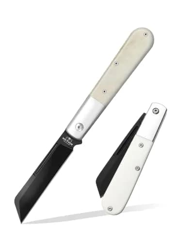 Bear & Son Modern White Smooth Bone Sheepfoot Barlow | 3 3/4" D2 Steel Blade, Lightweight & Slim Pocket Knife thumbnail 1