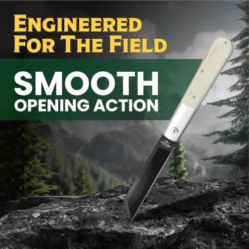 Bear & Son Modern White Smooth Bone Sheepfoot Barlow | 3 3/4" D2 Steel Blade, Lightweight & Slim Pocket Knife thumbnail 4