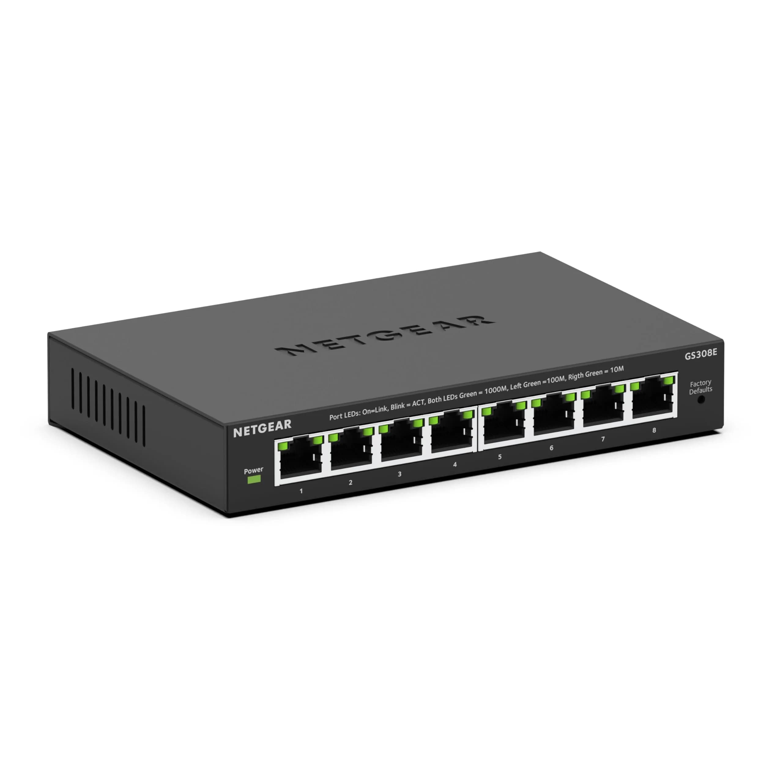 NETGEAR 8-Port Gigabit Ethernet Easy Smart Managed Network Switch (GS308E) | Reliable Network Backbone for Offices - main product image