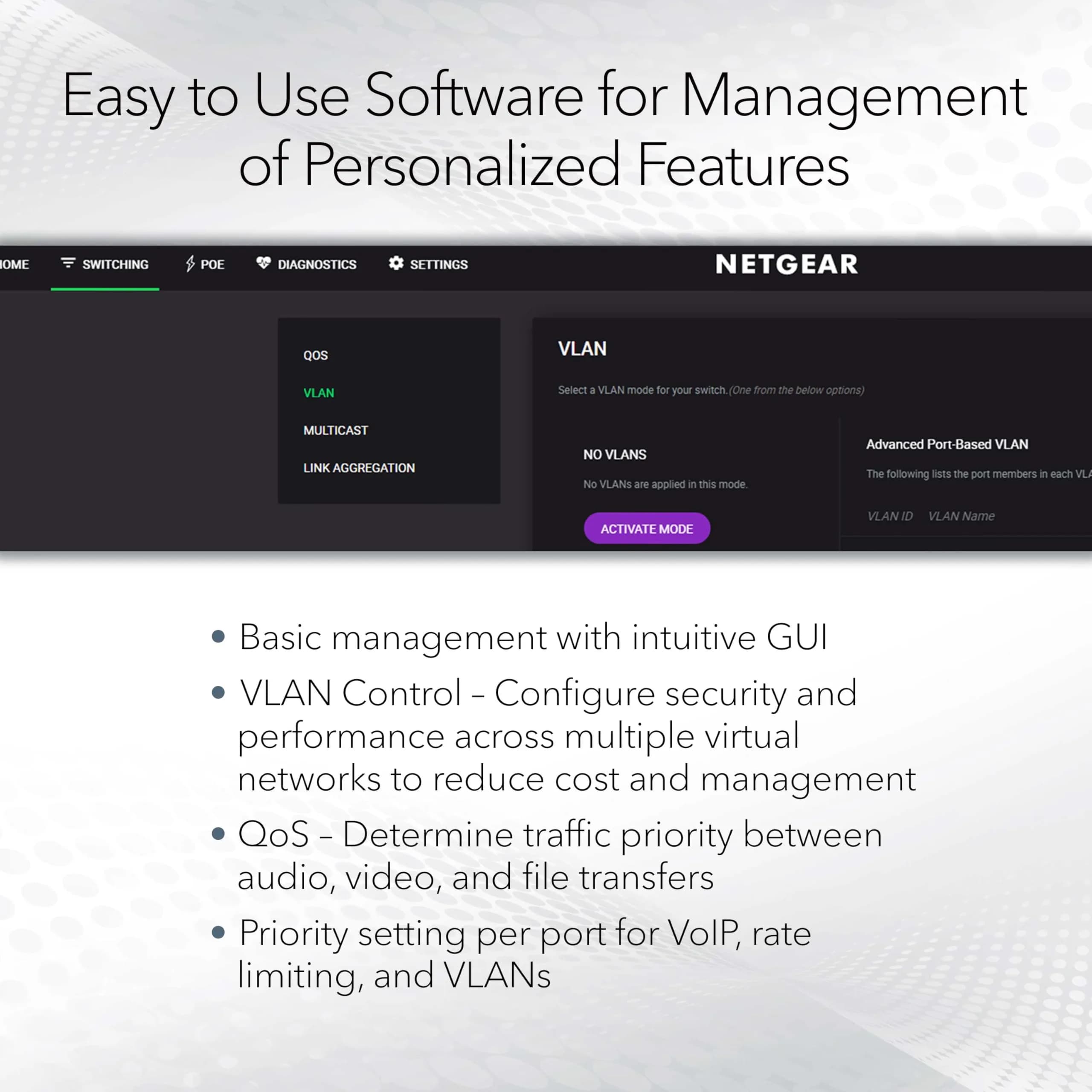 NETGEAR 8-Port Gigabit Ethernet Easy Smart Managed Network Switch (GS308E) | Reliable Network Backbone for Offices - view 3