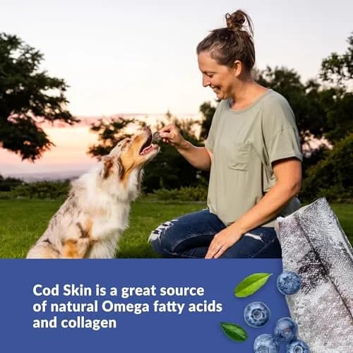 Wild Eats Cod Skins Dog Treats with Blueberry | Natural Superfood Snack for Dogs thumbnail 5