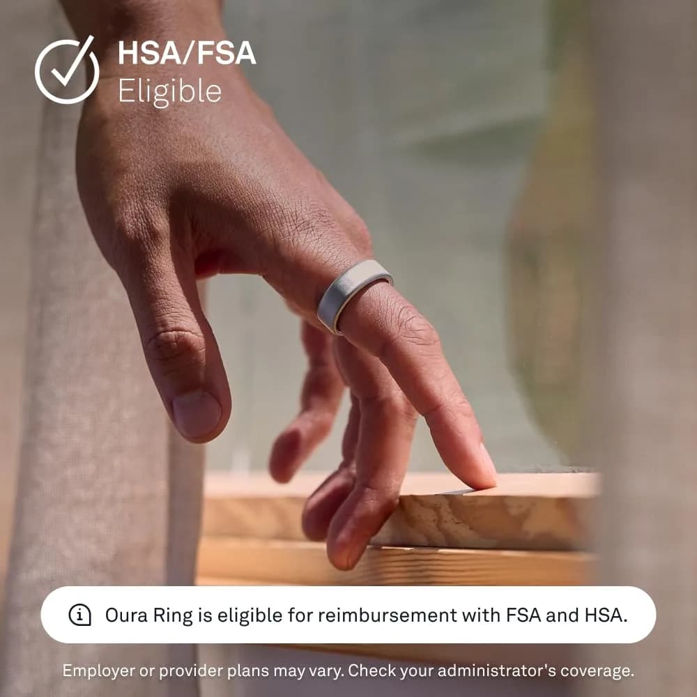 Oura Ring 4 Brushed Silver Size 6 | Smart Ring for Sleep, Activity, Women’s Health, AI Advisor - view 8