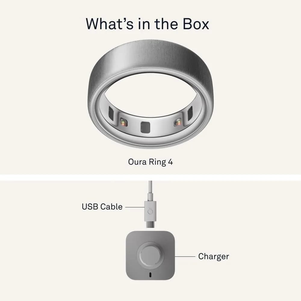 Oura Ring 4 Brushed Silver Size 6 | Smart Ring for Sleep, Activity, Women’s Health, AI Advisor - view 9