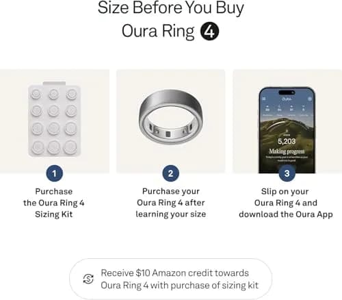 Oura Ring 4 Brushed Silver Size 6 | Smart Ring for Sleep, Activity, Women’s Health, AI Advisor thumbnail 3