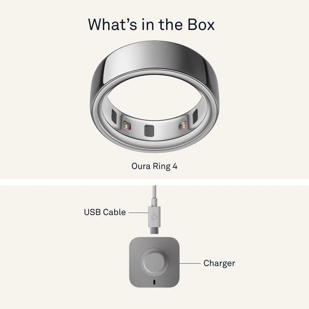 OURA Ring 4 Smart Ring - Silver, Size 10 | Tracks Sleep, Activity, Women's Health, AI Advisor, 5-8 Day Battery - view 9