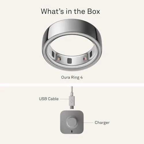 OURA Ring 4 Smart Ring - Silver, Size 10 | Tracks Sleep, Activity, Women's Health, AI Advisor, 5-8 Day Battery thumbnail 9