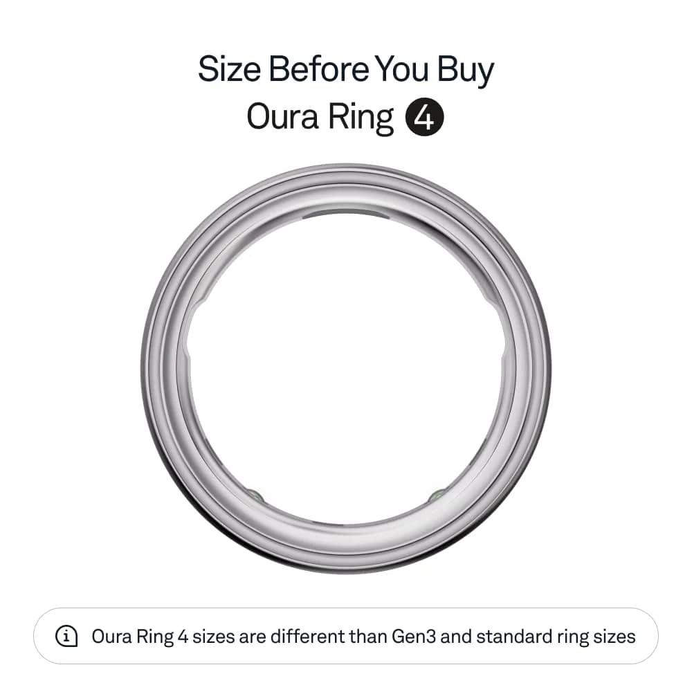 Oura Ring 4 Silver Size 13 | Smart Ring for Sleep, Activity, Women's Health, AI Advisor - view 2