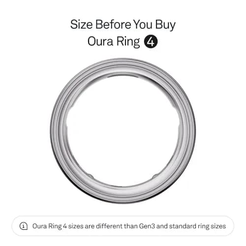 OURA Ring 4 Smart Ring - Silver, Size 10 | Tracks Sleep, Activity, Women's Health, AI Advisor, 5-8 Day Battery thumbnail 2