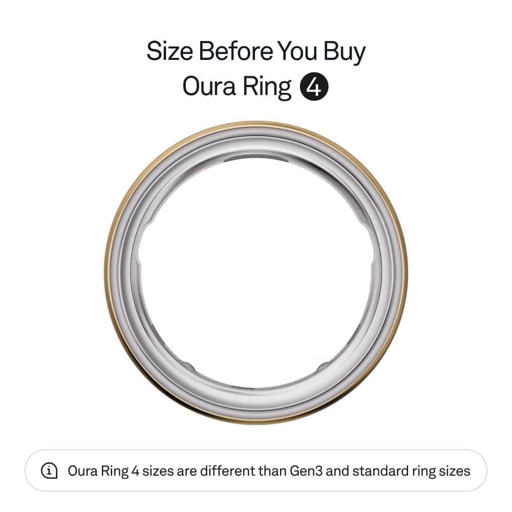 OURA Ring 4 Ceramic Metallic Gold Smart Ring | Sleep, Activity, Women’s Health Tracking | Size 13 - view 2