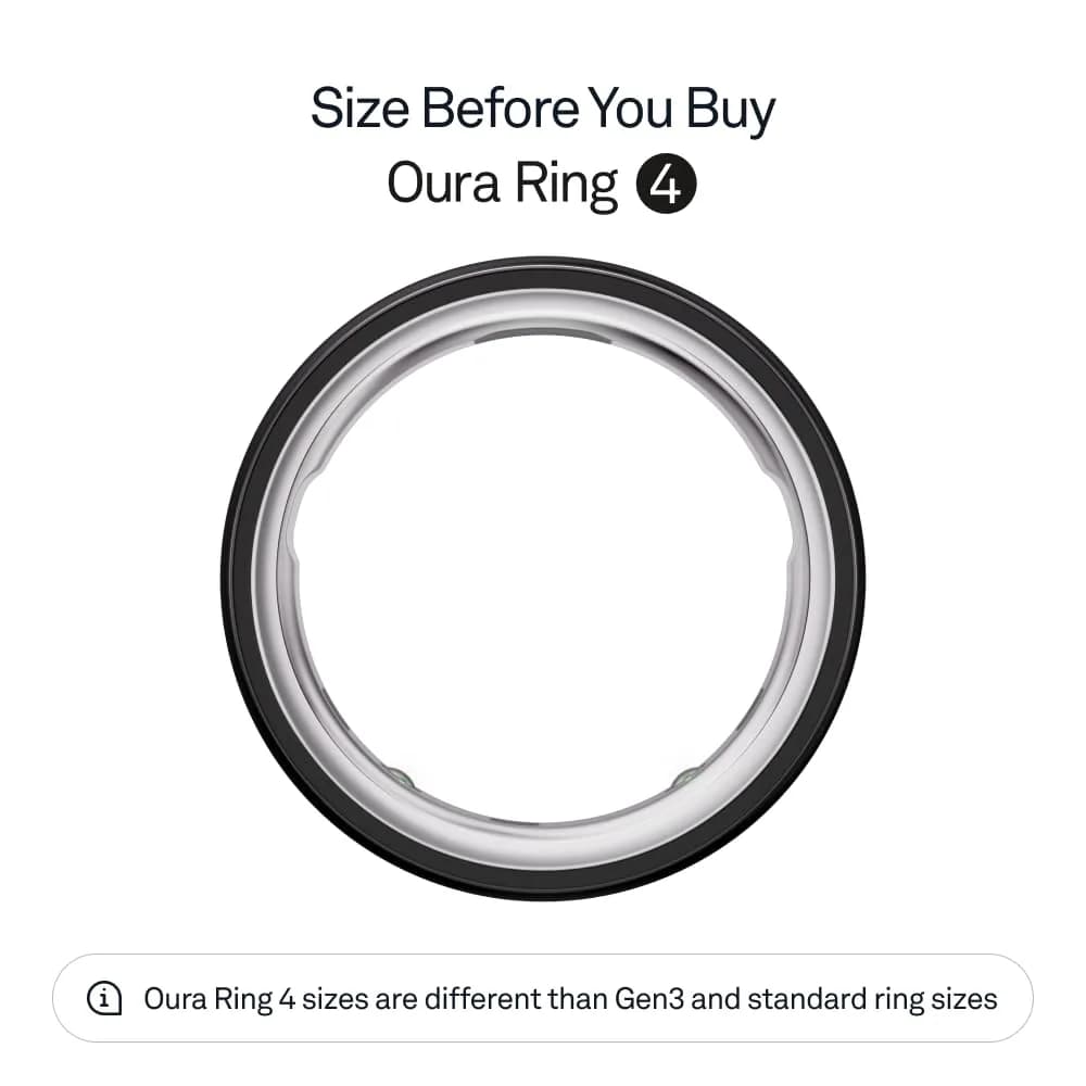 Oura Ring 4 Smart Ring Black Size 5 | Accurate Sleep & Health Tracking - view 2