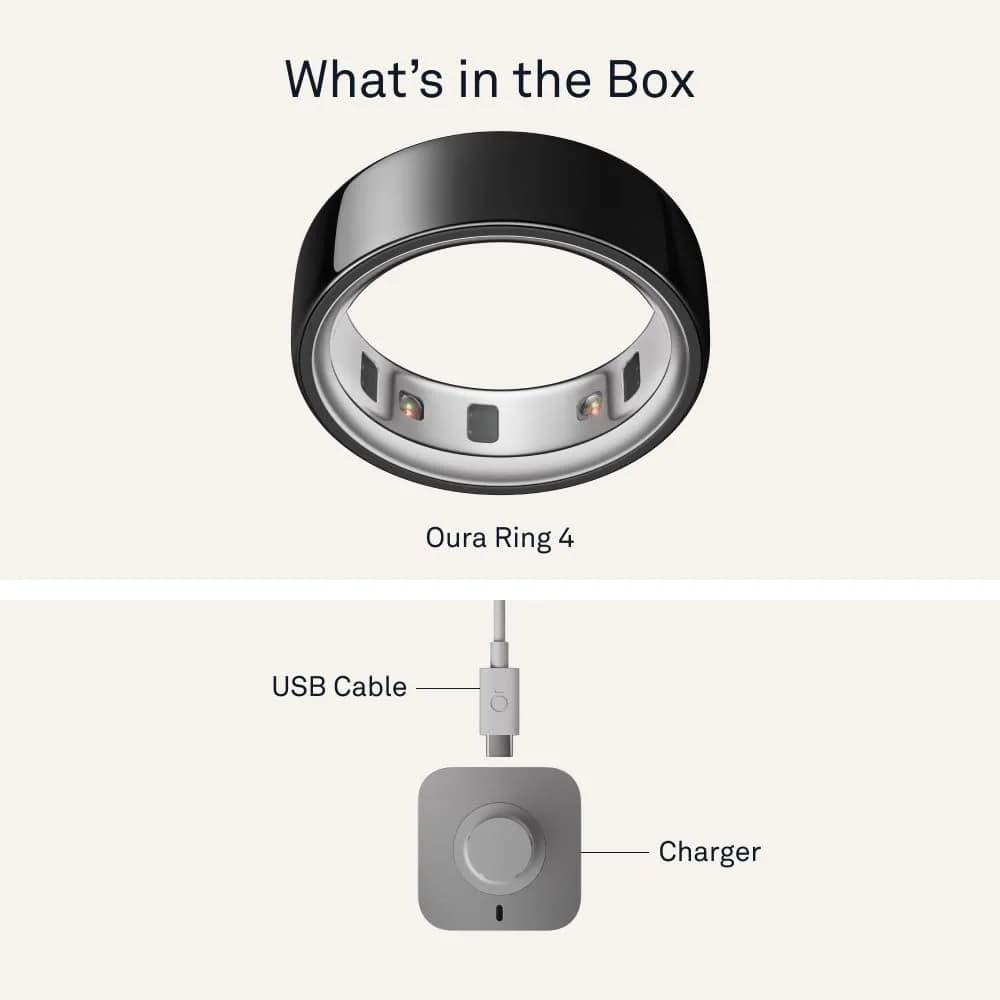 Oura Ring 4 Smart Ring Black Size 5 | Accurate Sleep & Health Tracking - view 9