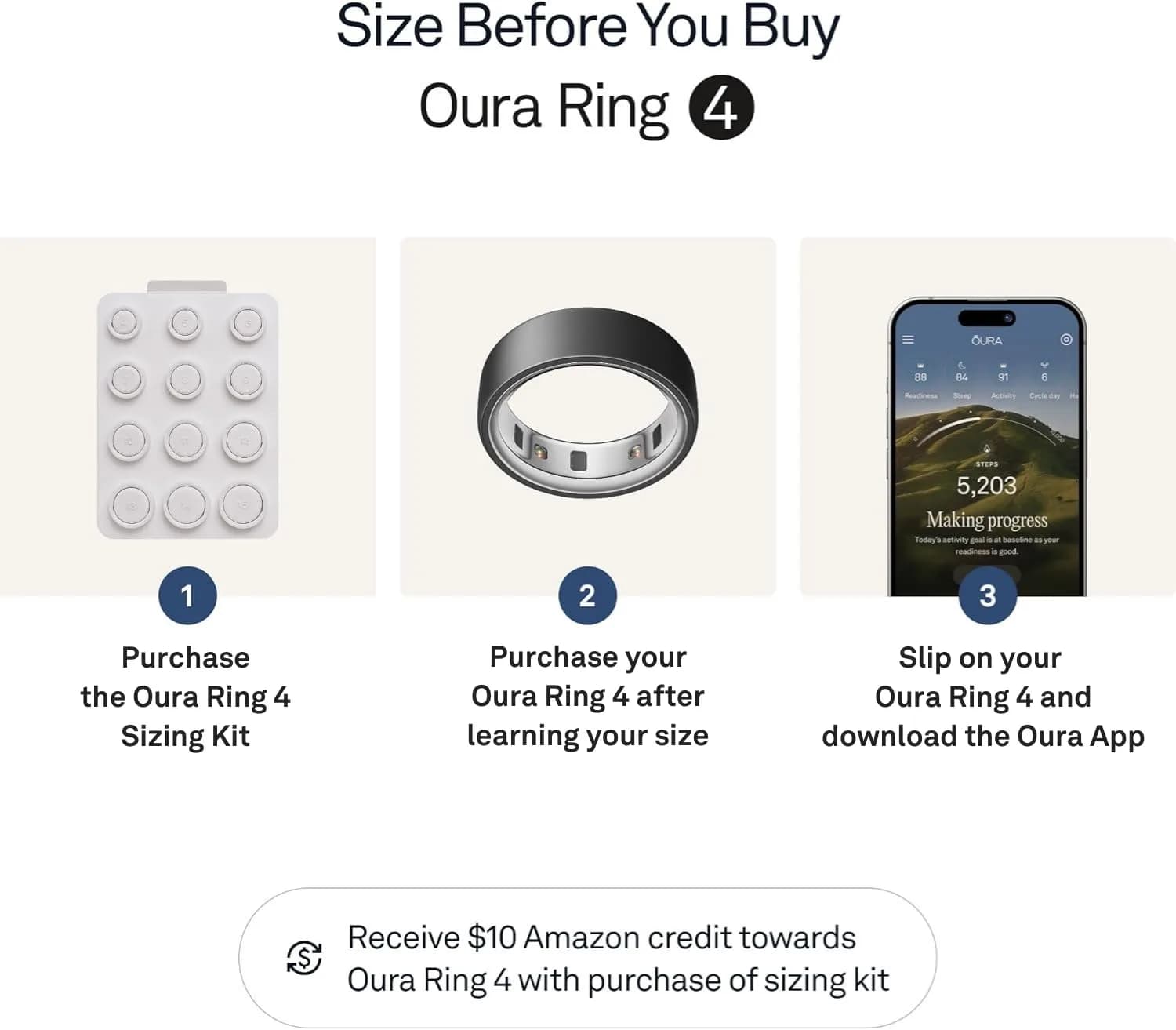 Oura Ring 4 Smart Ring Stealth Size 5 | Accurate Sleep & Activity Tracking - view 3