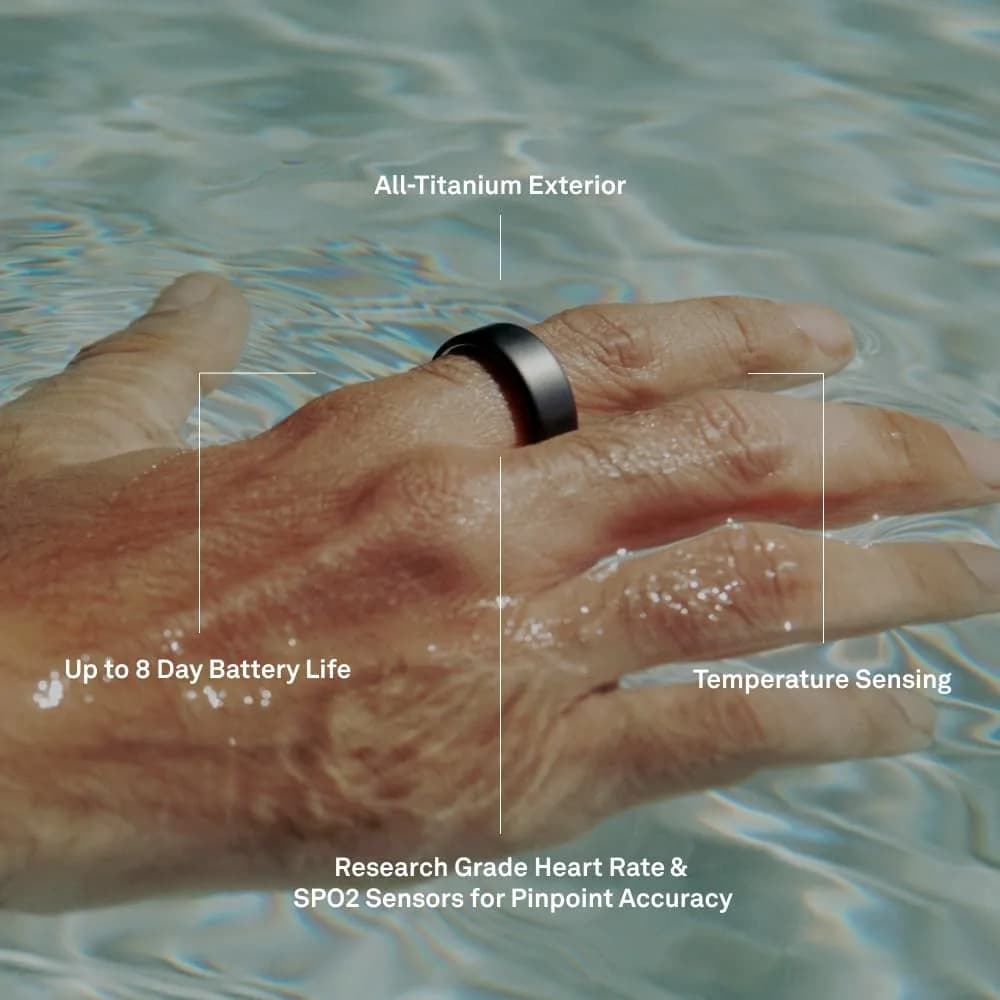 Oura Ring 4 Smart Ring Stealth Size 5 | Accurate Sleep & Activity Tracking - view 5