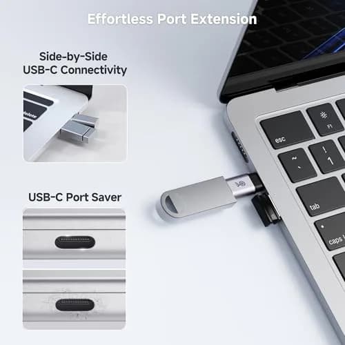 Cable Matters USB C Extender Adapter 2-Pack | 40Gbps Data, 240W PD, Compact Design thumbnail 5