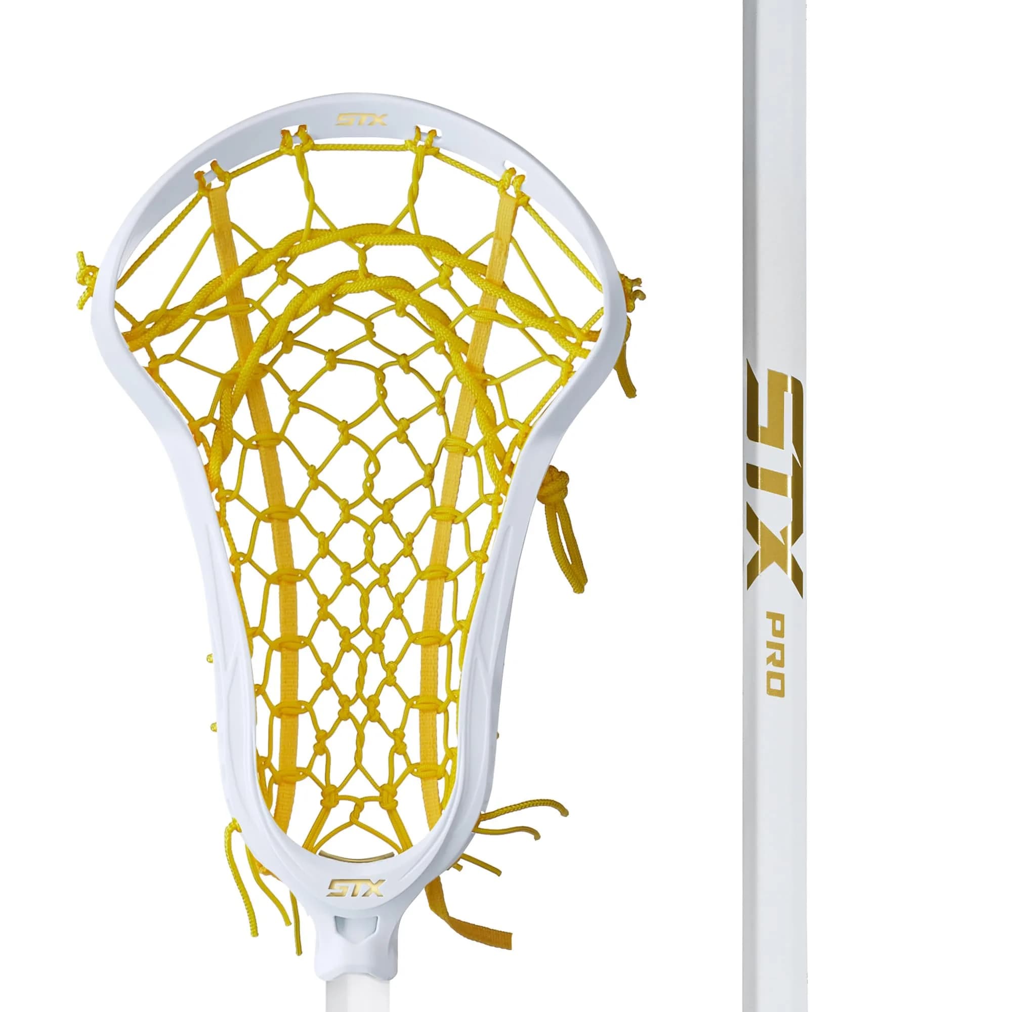 STX Aria Pro™ Women's Complete Lacrosse Stick, White/Yellow | Elite Attack & Defense Ready (70-120 chars)