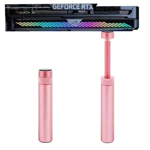 Aivalas Pink GPU Support Bracket | Height Adjustable Anti Sag Holder for Universal Graphics Card thumbnail 1