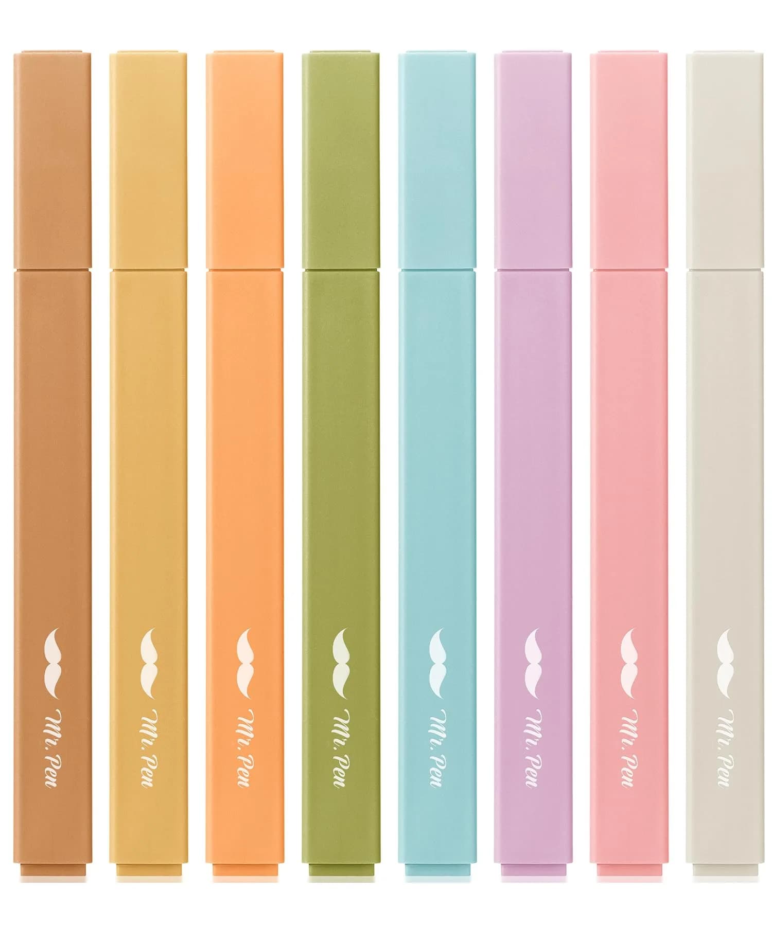 Mr. Pen Aesthetic Highlighters No Bleed, 8 Pack, Assorted Colors | Chisel Tip, Fast Dry, for Journaling & School