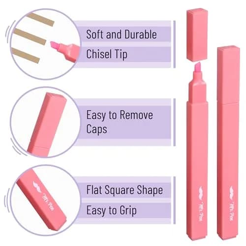 Mr. Pen Aesthetic Highlighters No Bleed, 8 Pack, Assorted Colors | Chisel Tip, Cute Highlighters for Journaling, Highlighting, Underlining, Fast Dry thumbnail 4