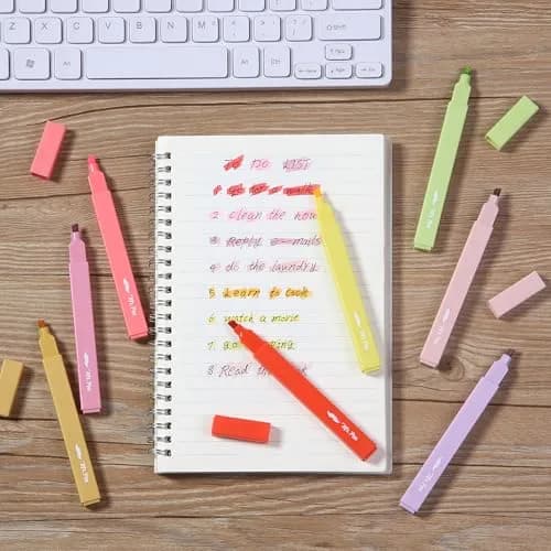 Mr. Pen Aesthetic Highlighters No Bleed, 8 Pack, Assorted Colors | Chisel Tip, Cute Highlighters for Journaling, Highlighting, Underlining, Fast Dry thumbnail 6