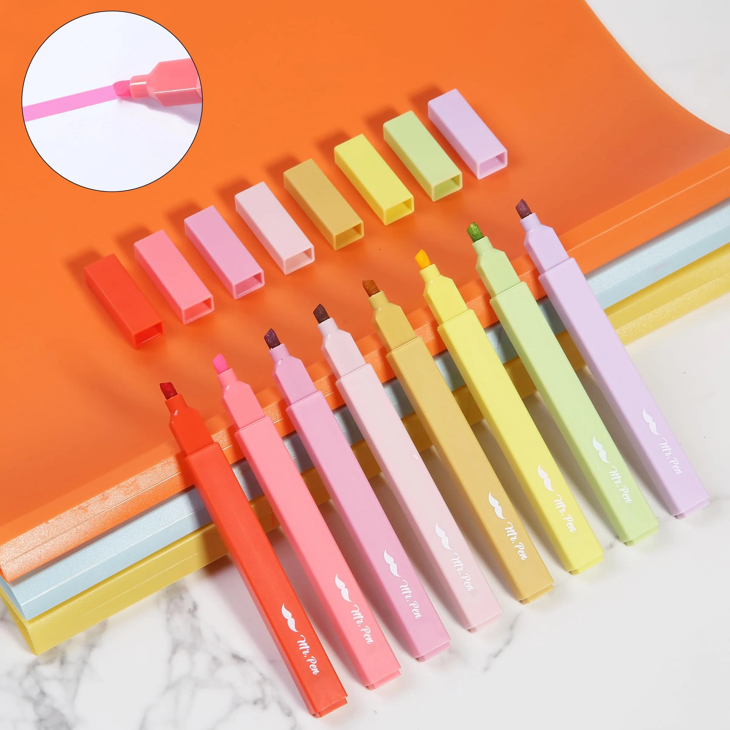 Mr. Pen Aesthetic Highlighters No Bleed, 8 Pack Summer Morning Colors | Smooth Ink Flow for Journaling - view 7