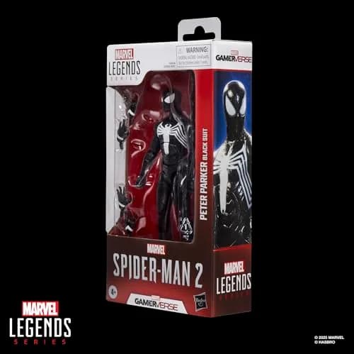 Marvel Legends Series Gamerverse Peter Parker Black Suit, Spider-Man 2 Video Game-Inspired Collectible 6 Inch Action Figure | Premium Design & Articulation thumbnail 9