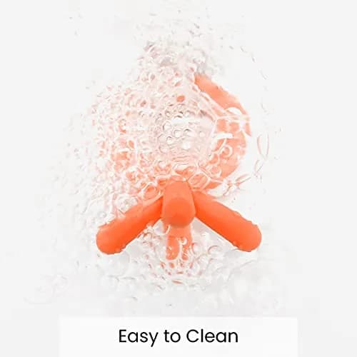 Comotomo Silicone Baby Teether, Orange (Pack of 2) | Finger-Sized, Food-Grade Silicone, Easy Clean thumbnail 6