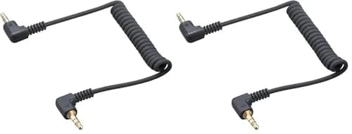 Zoom SMC-1 Stereo Mini Cable for DSLR Camera | 3.5mm TRS to TRS, Pack of 2, 0.61m (2ft), Black thumbnail 1