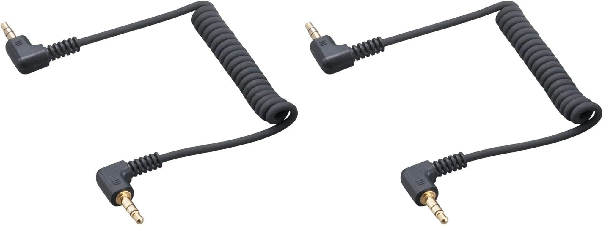 Zoom SMC-1 Stereo Mini Cable for DSLR Camera | 3.5mm TRS to TRS, Pack of 2, 0.61m (2ft), Black - main product image