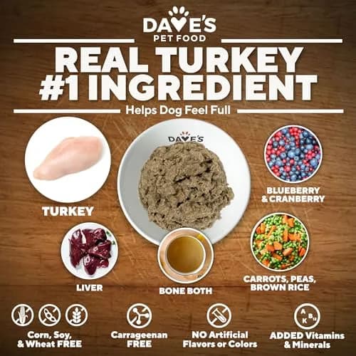 Dave's Pet Food Weight Management Dog Food, Turkey & Vegetables, 13.2 oz | Supports Weight Loss & Energy thumbnail 6