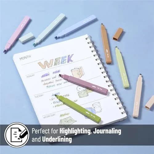 Mr. Pen Aesthetic Highlighters No Bleed, 8 Pack, Verdant Earth Colors | Chisel Tip, Fast Dry, for Journaling & School thumbnail 5