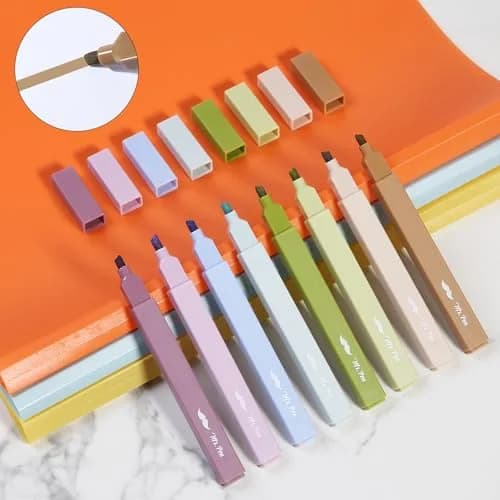 Mr. Pen Aesthetic Highlighters No Bleed, 8 Pack, Verdant Earth Colors | Chisel Tip, Fast Dry, for Journaling & School thumbnail 6