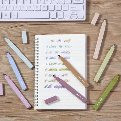 Mr. Pen Aesthetic Highlighters No Bleed, 8 Pack, Verdant Earth Colors | Chisel Tip, Fast Dry, for Journaling & School thumbnail 7