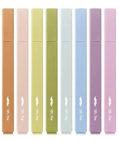 Mr. Pen Aesthetic Highlighters No Bleed, 8 Pack, Verdant Earth Chisel Tip | Smooth Ink Flow Value Pack - view 3