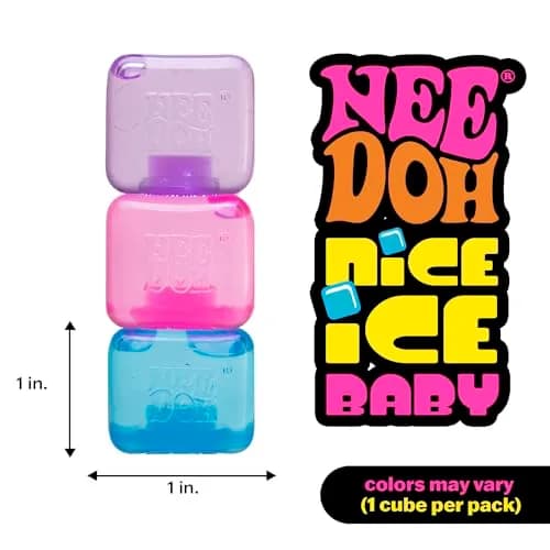 Schylling NeeDoh Nice Ice Baby Sensory Squeeze Toy 3.18 cm (1.25" Cube) | Non-Toxic TPR thumbnail 5