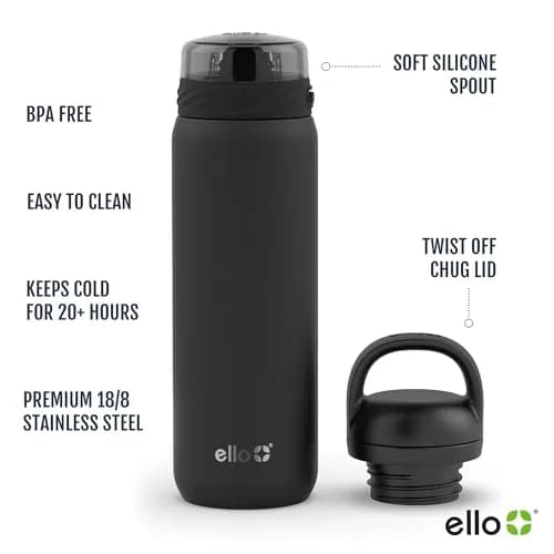 Ello Cooper 22oz Insulated Stainless Steel Water Bottle | Leakproof & Cold for All-Day Hydration thumbnail 4
