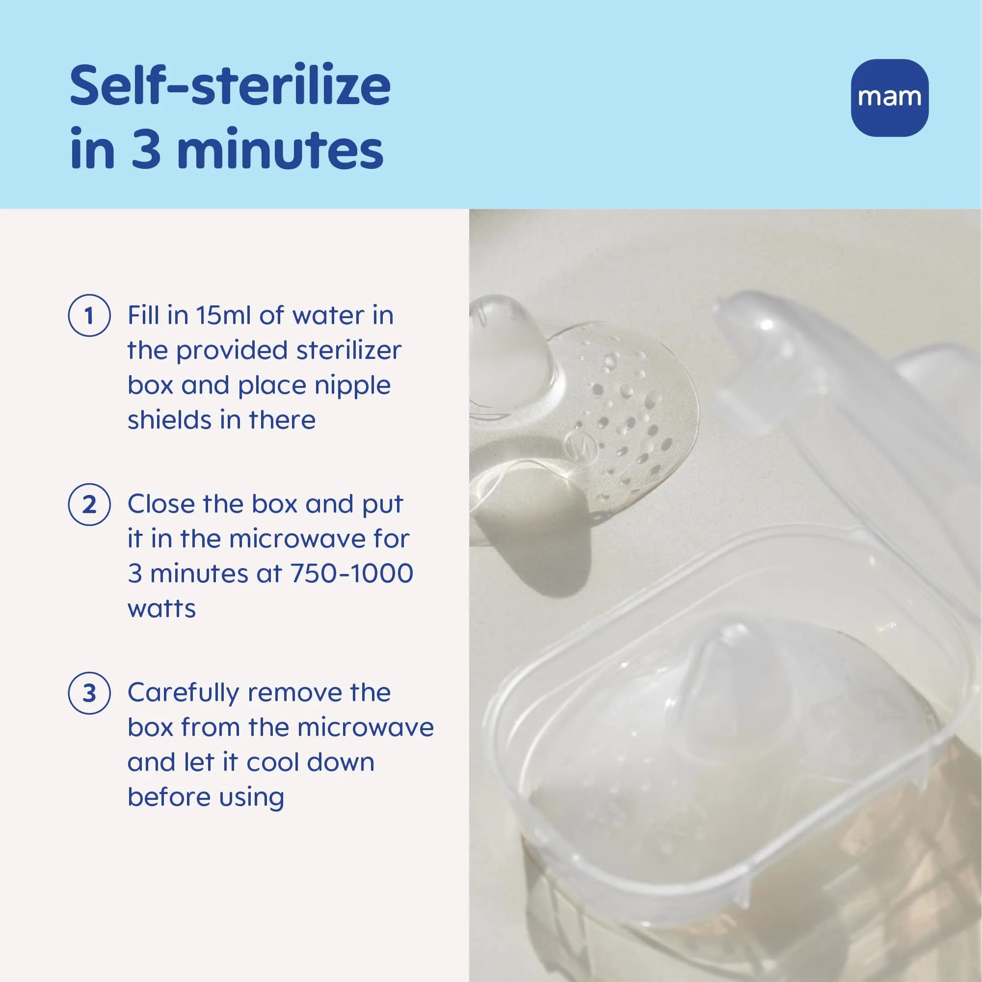 MAM Nipple Shields for Breastfeeding Medium 20mm | USA Import for Latch Assist & Sore Nipple Relief - view 4
