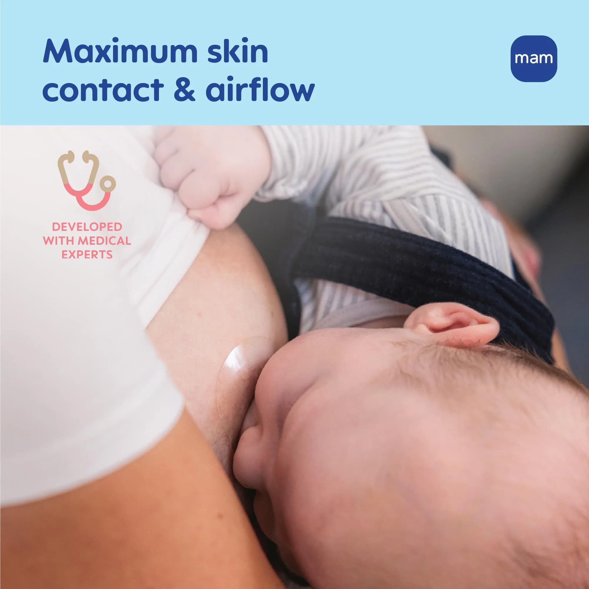 MAM Nipple Shields for Breastfeeding Medium 20mm | USA Import for Latch Assist & Sore Nipple Relief - view 5
