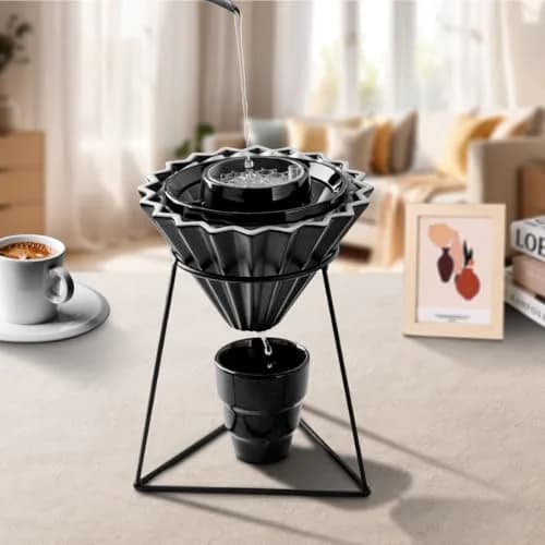 CAFEMASY Pour Over Coffee Drip Assist - V60 & Cone Coffee Filter Accessories for Even Brewing thumbnail 6