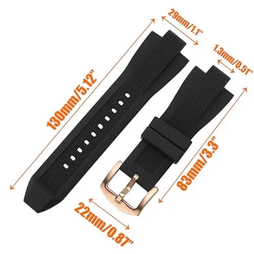BuleVina Replacement Watch Band for Michael Kors 29mmx13mm | Soft Rubber, Waterproof, Adjustable Fit thumbnail 2
