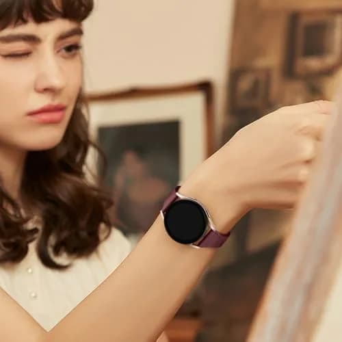 GEAK Slim Leather Band Compatible with Galaxy Watch 7/6/5/4/Active 2 | Genuine Leather, 20mm, Quick Release thumbnail 6