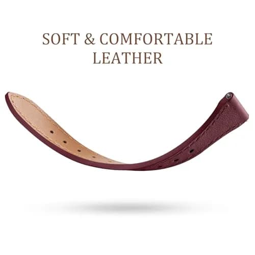 GEAK Slim Leather Band Compatible with Galaxy Watch 7/6/5/4/Active 2 | Genuine Leather, 20mm, Quick Release thumbnail 3