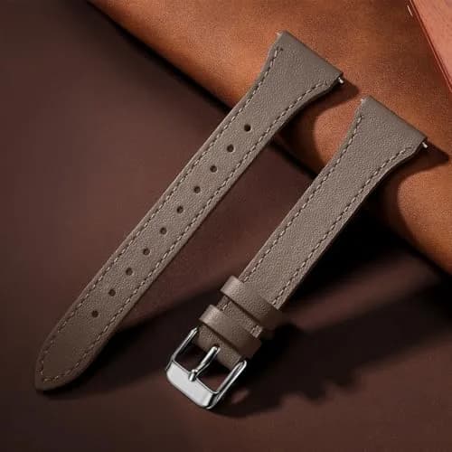 GEAK Slim Leather Band Compatible with Samsung Galaxy Watch 7/6/5/4 40mm 44mm 45mm Classic, 20mm Genuine Leather Strap with Quick Release Buckle for Women thumbnail 4