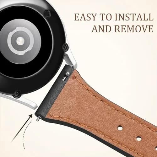 GEAK Slim Leather Band Compatible with Galaxy Watch 7/6/5/4/Active 2 40mm/44mm | Genuine Leather Strap with Quick Release thumbnail 8