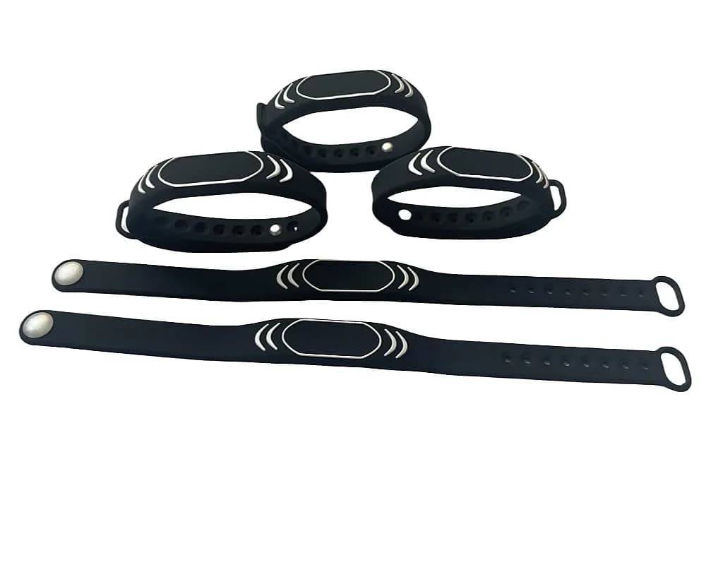 JWFKWNH 5Pcs NFC Wristband Waterproof RFID Access Control Bracelet Black | NFC Tag 13.56MHz - main product image
