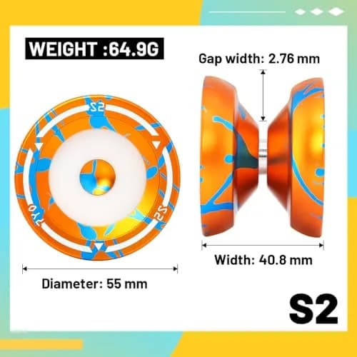 Wabesmanis S2 Dual Function Yoyo for Kids & Adults | Responsive & Unresponsive with Bearing Kits thumbnail 5