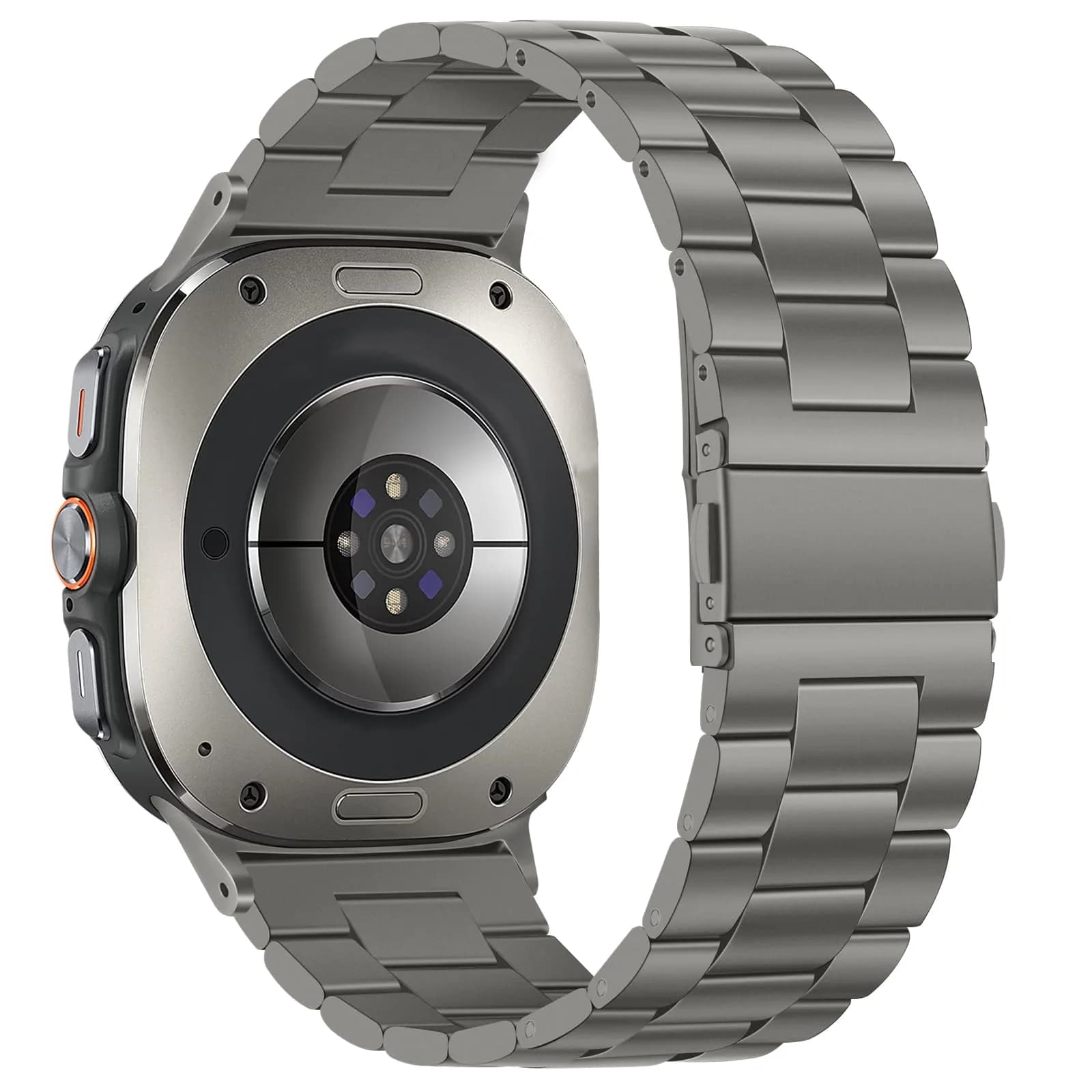 Anlinser No Gap Bands Compatible with Samsung Galaxy Watch Ultra 2/1 47mm Gray Titanium Metal Strap | Classic Style for Men & Women thumbnail 2